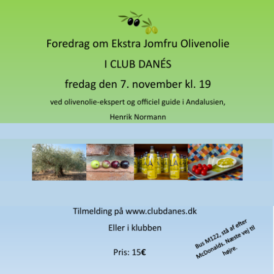 Foredrag Ekstra Jomfru Olivenolie, 7. november 2025 kl. 19